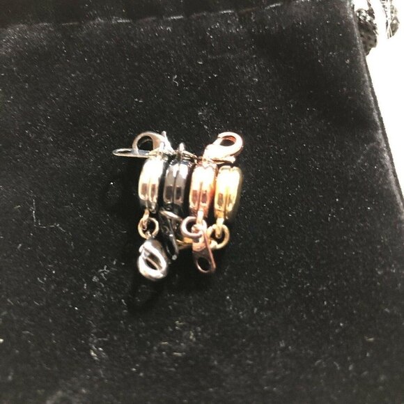 NEW Metal Jewelry Clasp Extender Set of (4) Pewter Yellow Gold Rose Gold Black - Picture 2 of 8